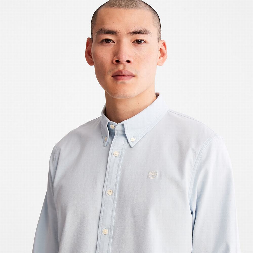Pánské Košile Timberland Pleasant River Slim Oxford Světle Blankyt | TI32758-046