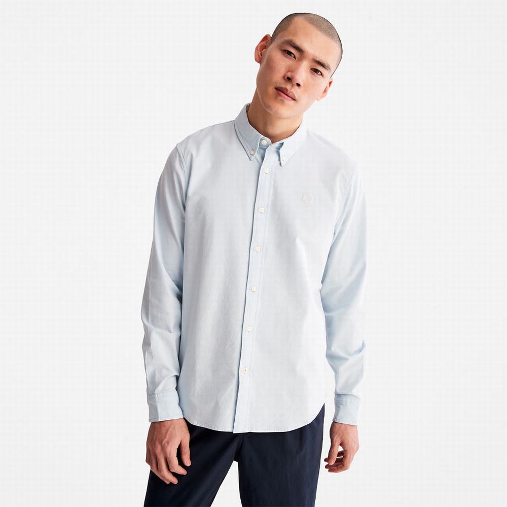 Pánské Košile Timberland Pleasant River Slim Oxford Světle Blankyt | TI32758-046