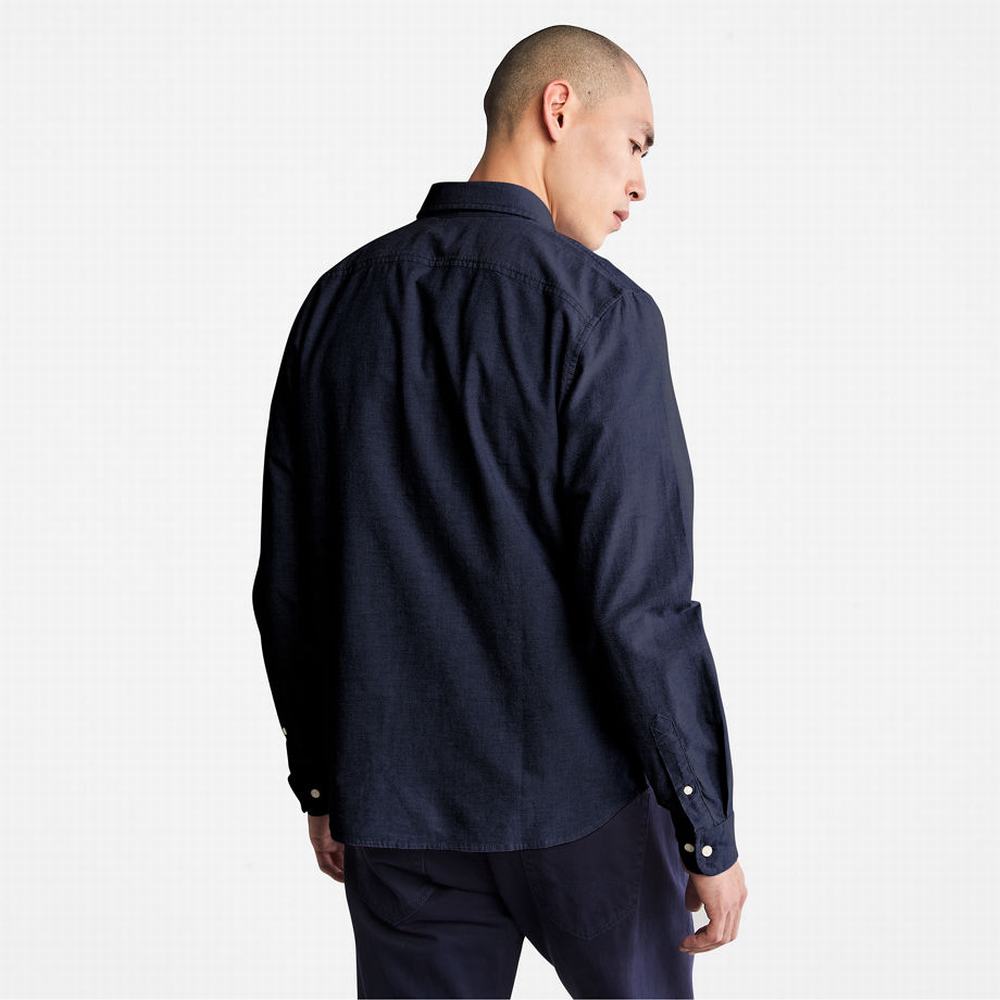 Pánské Košile Timberland Pleasant River Slim Oxford Tmavě Blankyt | TI60157-629