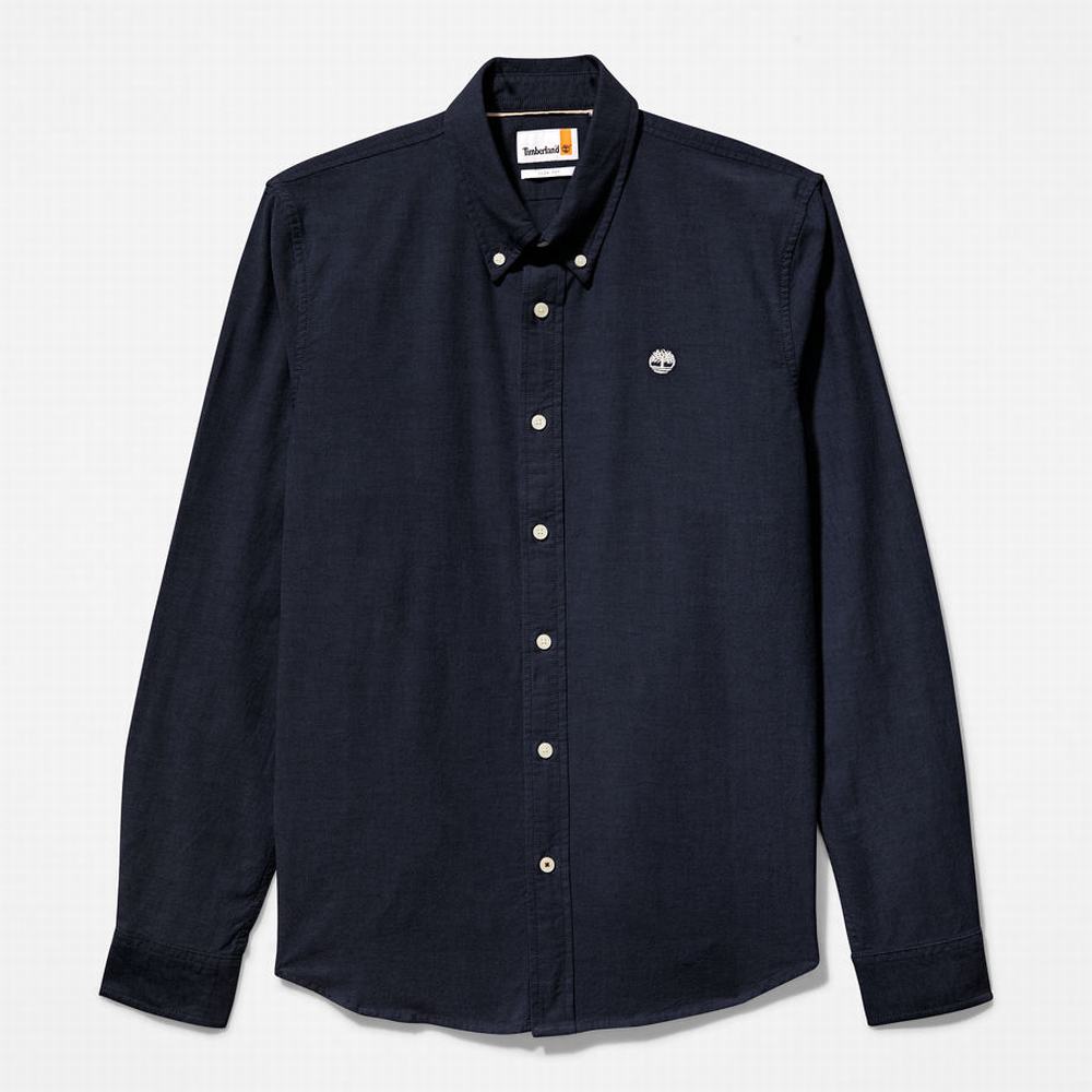 Pánské Košile Timberland Pleasant River Slim Oxford Tmavě Blankyt | TI60157-629