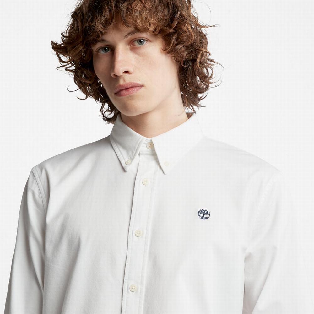 Pánské Košile Timberland Pleasant River Slim Oxford Bílé | TI74598-513