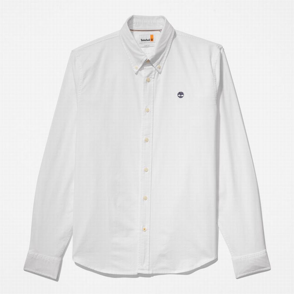 Pánské Košile Timberland Pleasant River Slim Oxford Bílé | TI74598-513