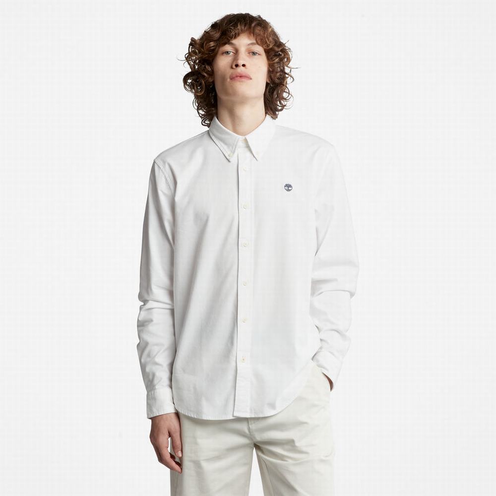 Pánské Košile Timberland Pleasant River Slim Oxford Bílé | TI74598-513