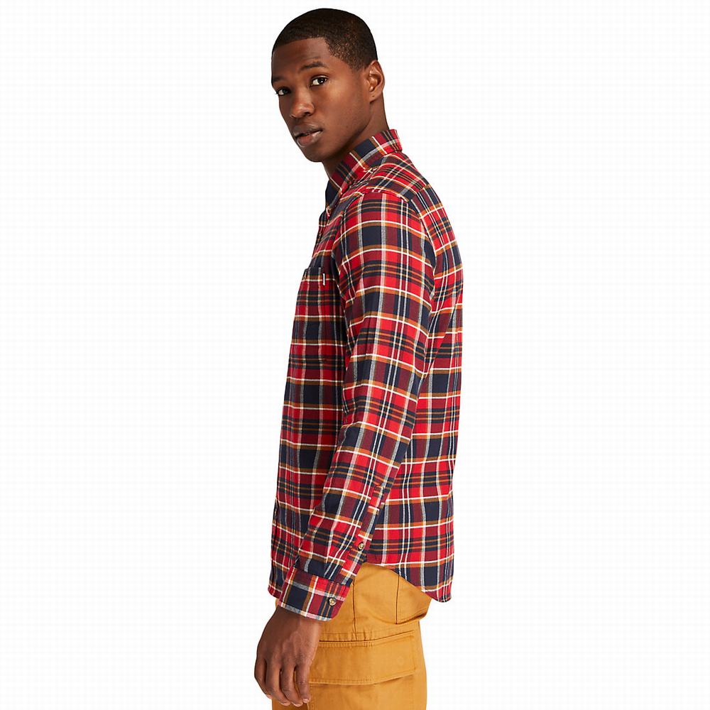Pánské Košile Timberland SolucellAir™ Tartan Červené | TI04369-132