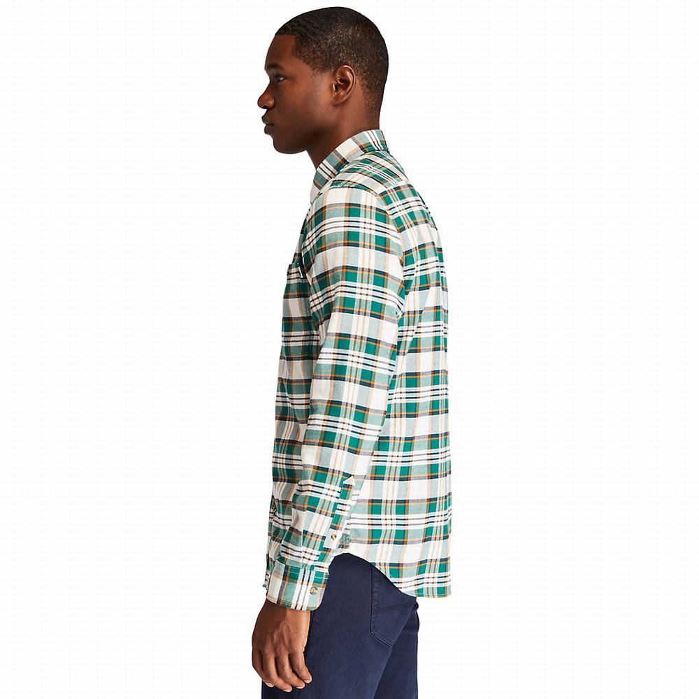 Pánské Košile Timberland SolucellAir™ Tartan Zelene | TI06812-168