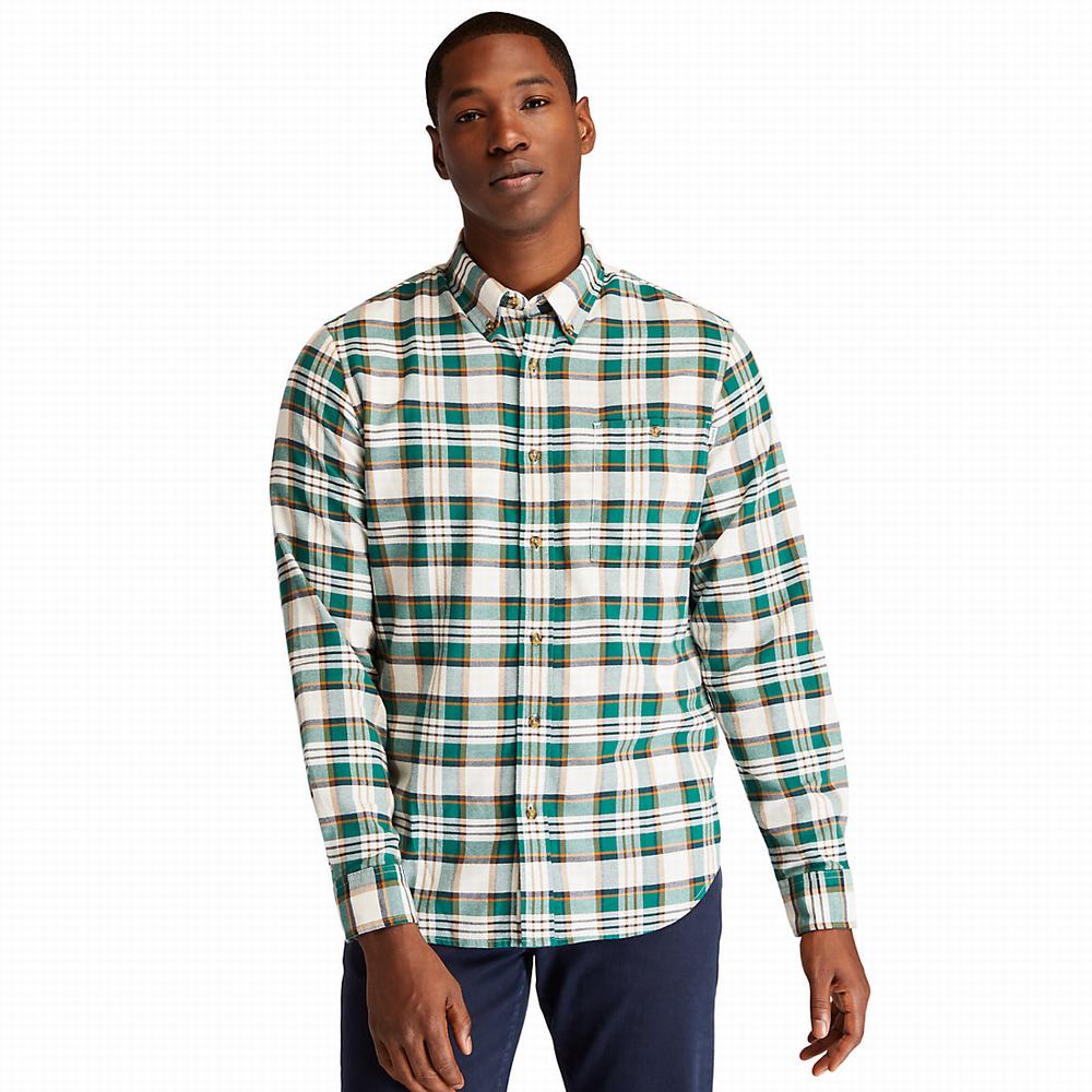 Pánské Košile Timberland SolucellAir™ Tartan Zelene | TI06812-168