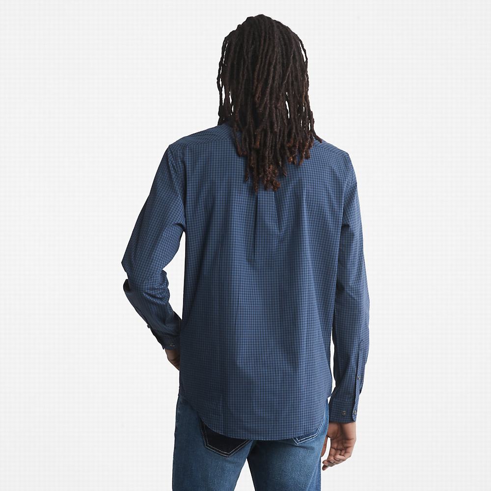 Pánské Košile Timberland Suncook River Poplin Tmavě Blankyt | TI93710-462