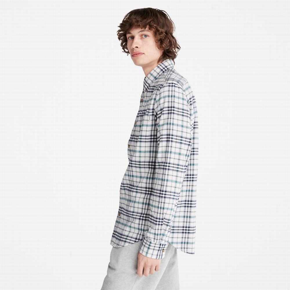 Pánské Košile Timberland Tartan Shirt with SolucellAir™ Technologie Bílé | TI09687-362