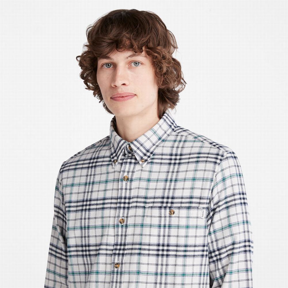 Pánské Košile Timberland Tartan Shirt with SolucellAir™ Technologie Bílé | TI09687-362
