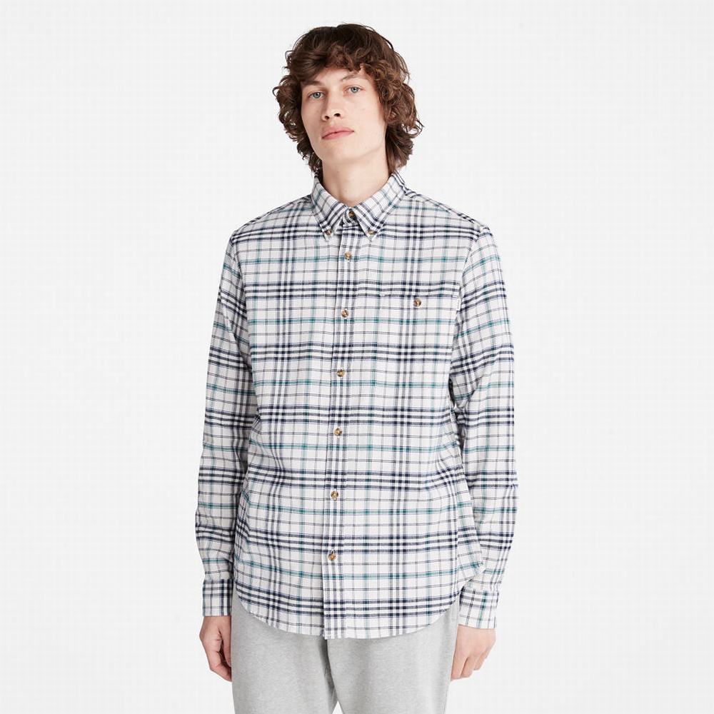 Pánské Košile Timberland Tartan Shirt with SolucellAir™ Technologie Bílé | TI09687-362
