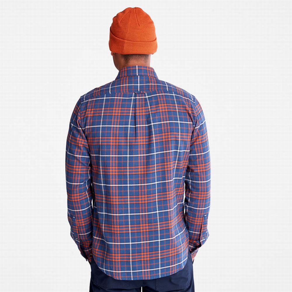 Pánské Košile Timberland Tartan Shirt with SolucellAir™ Technologie Blankyt | TI39701-014