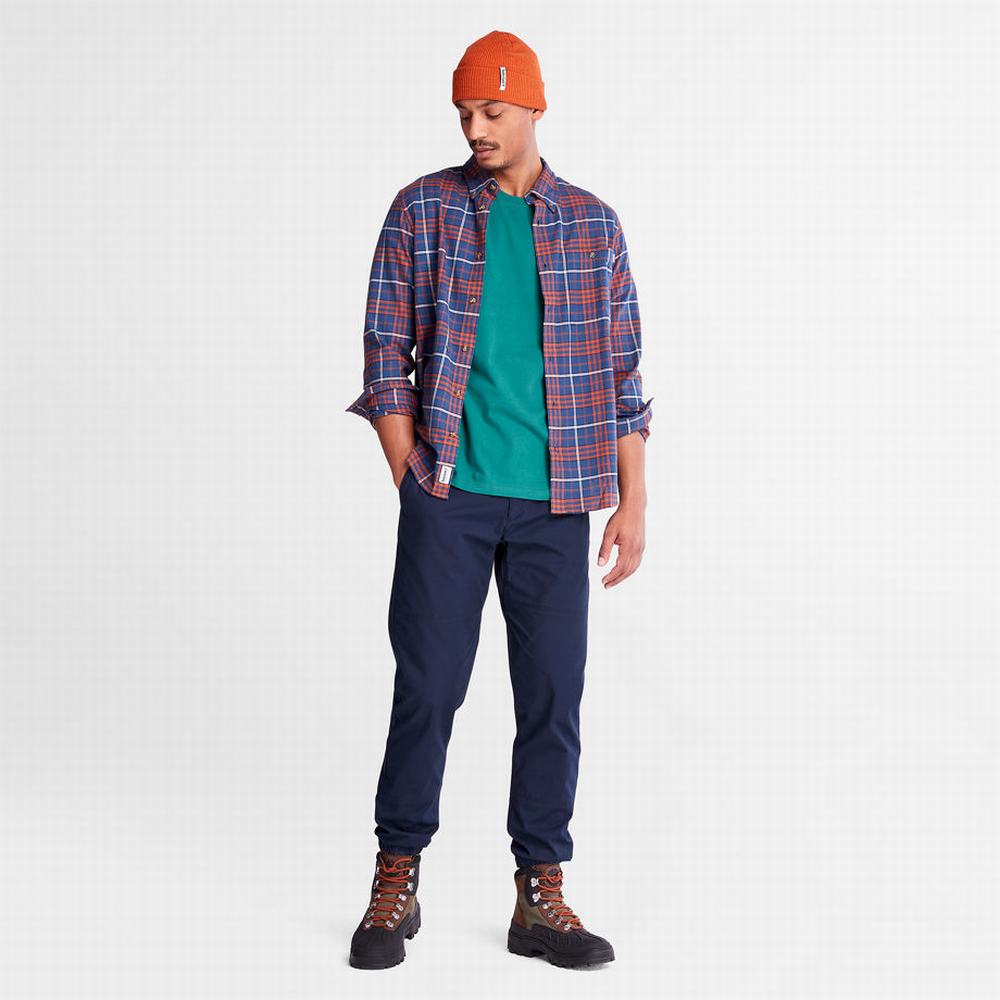 Pánské Košile Timberland Tartan Shirt with SolucellAir™ Technologie Blankyt | TI39701-014