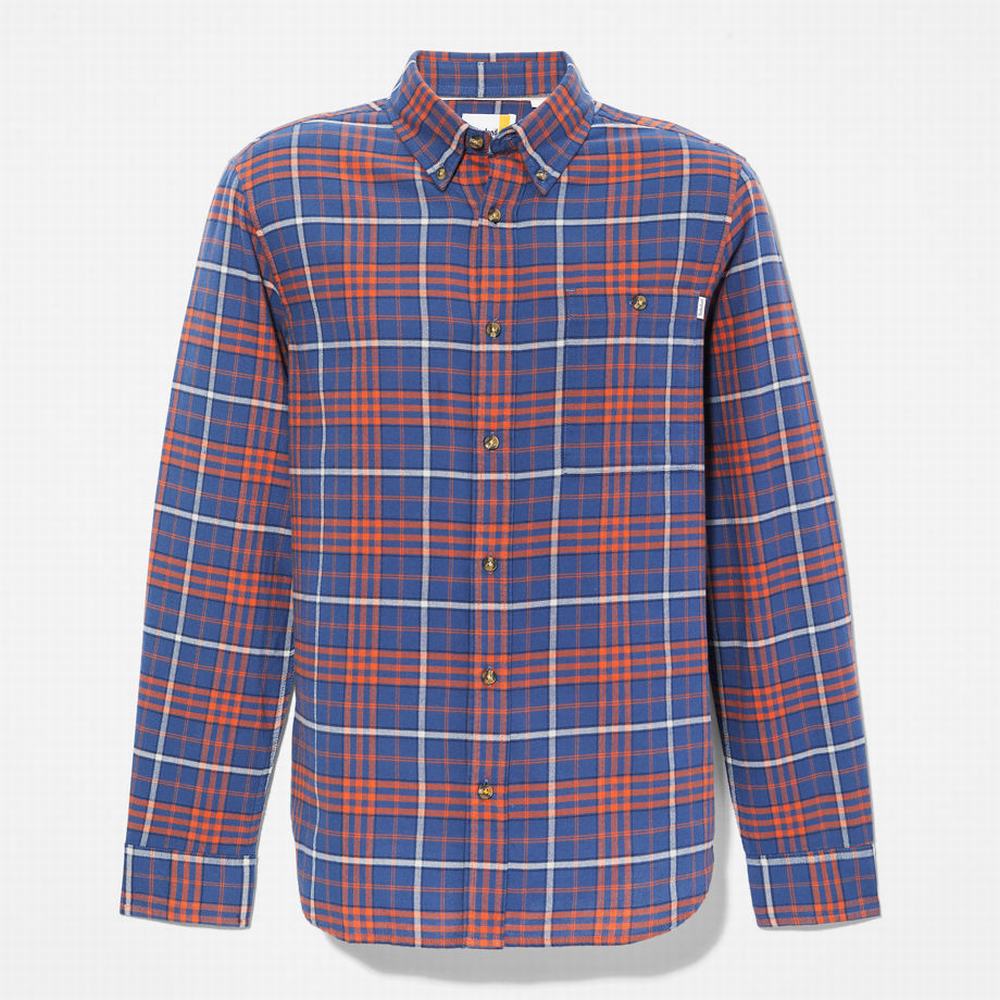 Pánské Košile Timberland Tartan Shirt with SolucellAir™ Technologie Blankyt | TI39701-014