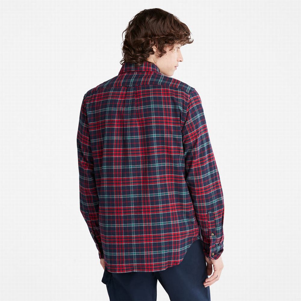 Pánské Košile Timberland Tartan Shirt with SolucellAir™ Technologie Červené | TI42671-863