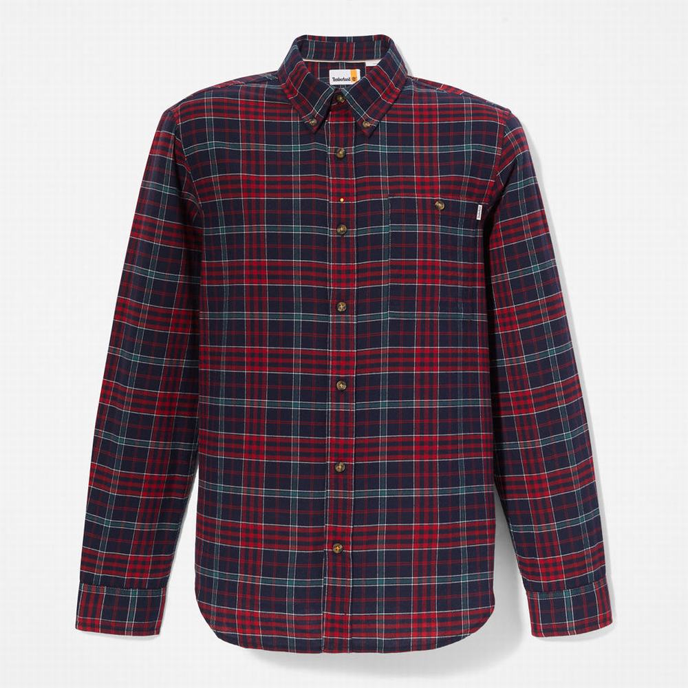 Pánské Košile Timberland Tartan Shirt with SolucellAir™ Technologie Červené | TI42671-863