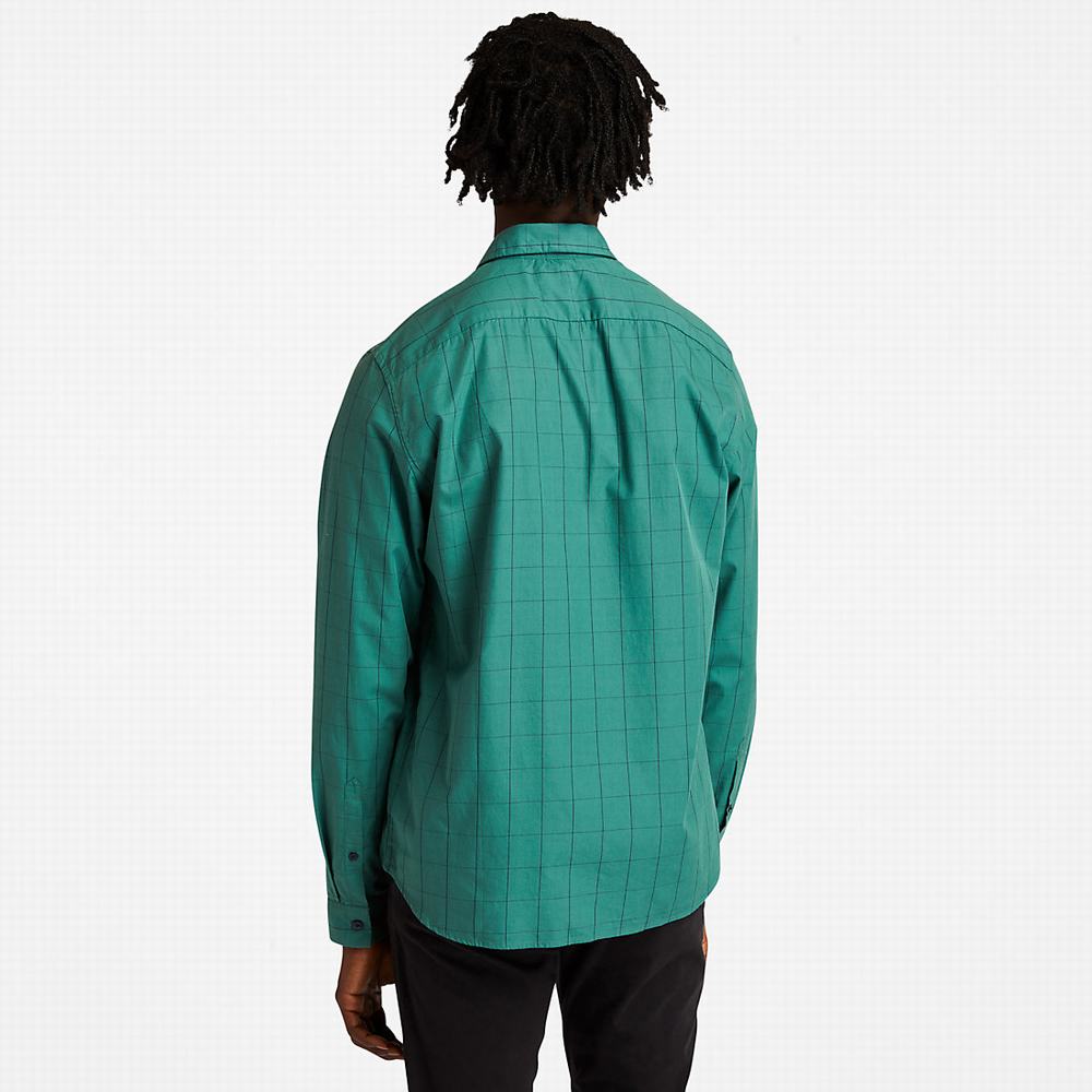 Pánské Košile Timberland Tencel™ Check Zelene | TI21709-423
