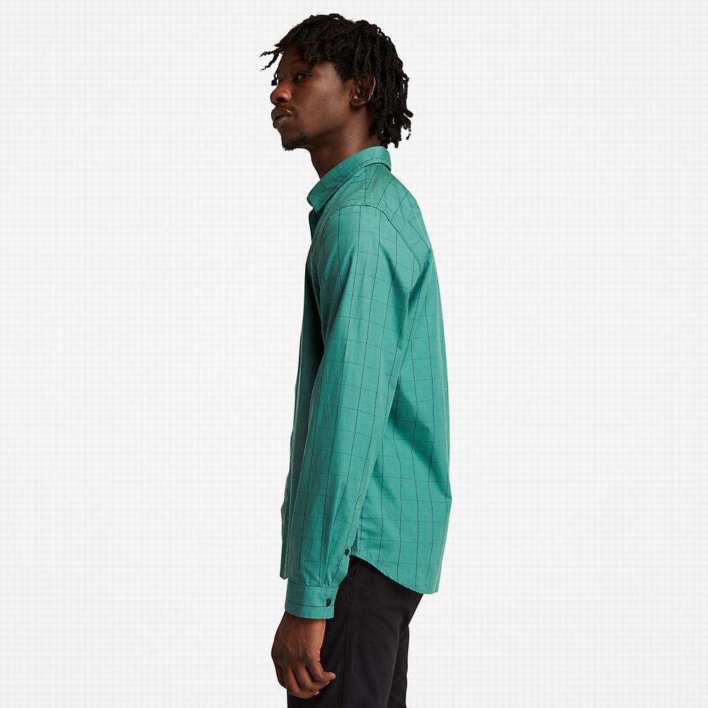 Pánské Košile Timberland Tencel™ Check Zelene | TI21709-423