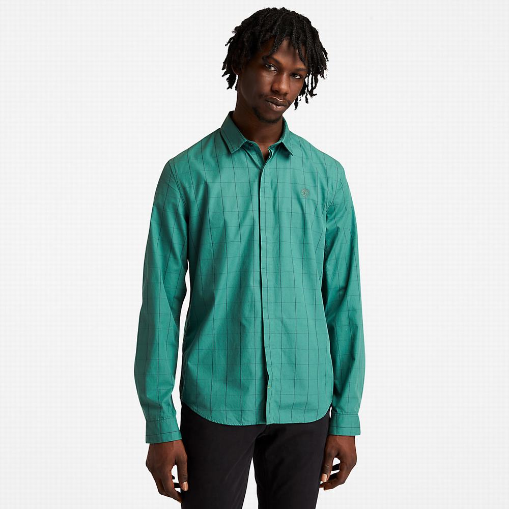 Pánské Košile Timberland Tencel™ Check Zelene | TI21709-423