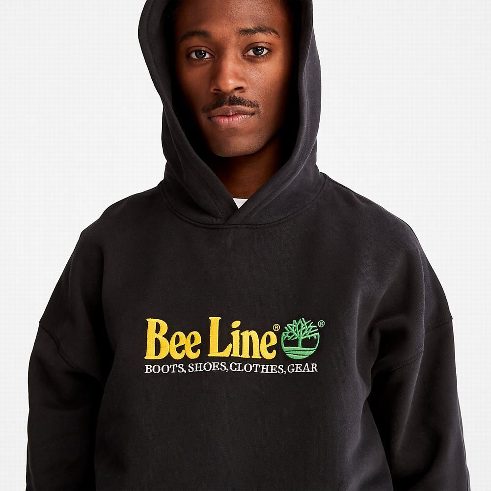 Pánské Mikiny S Kapucí Timberland Bee Line x Timberland® Logo Černé | TI95821-432