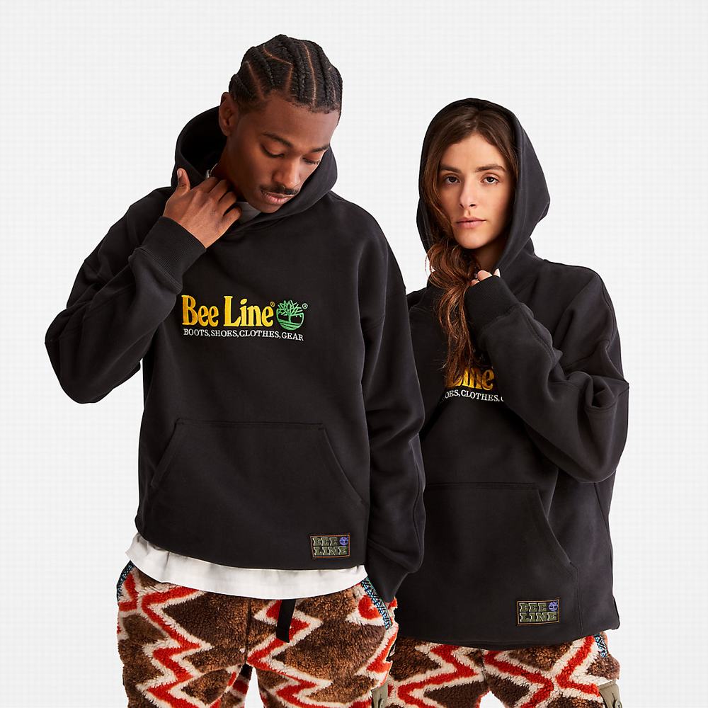 Pánské Mikiny S Kapucí Timberland Bee Line x Timberland® Logo Černé | TI95821-432