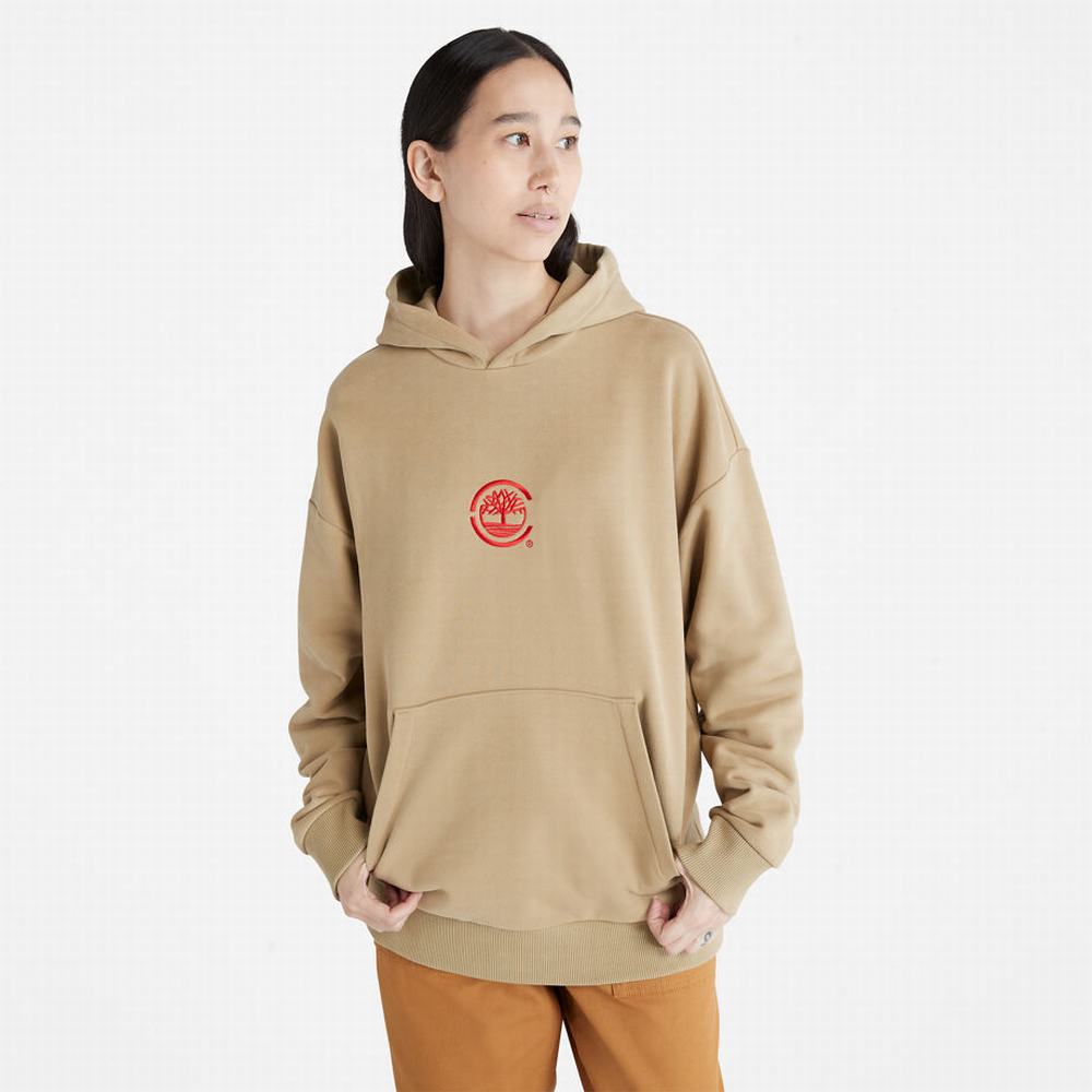 Pánské Mikiny S Kapucí Timberland CLOT x Timberland® Hnědožlutý | TI39854-530