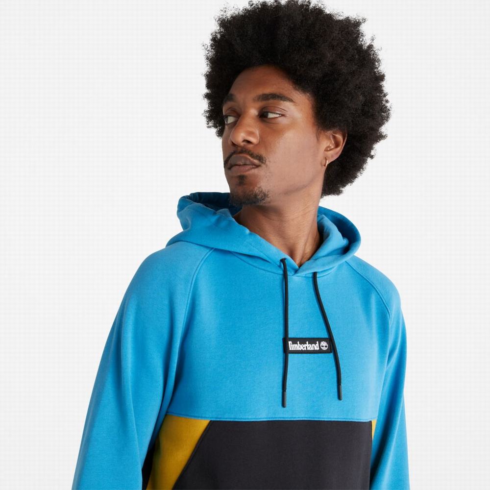 Pánské Mikiny S Kapucí Timberland Colorblock Světle Blankyt Černé | TI58246-468