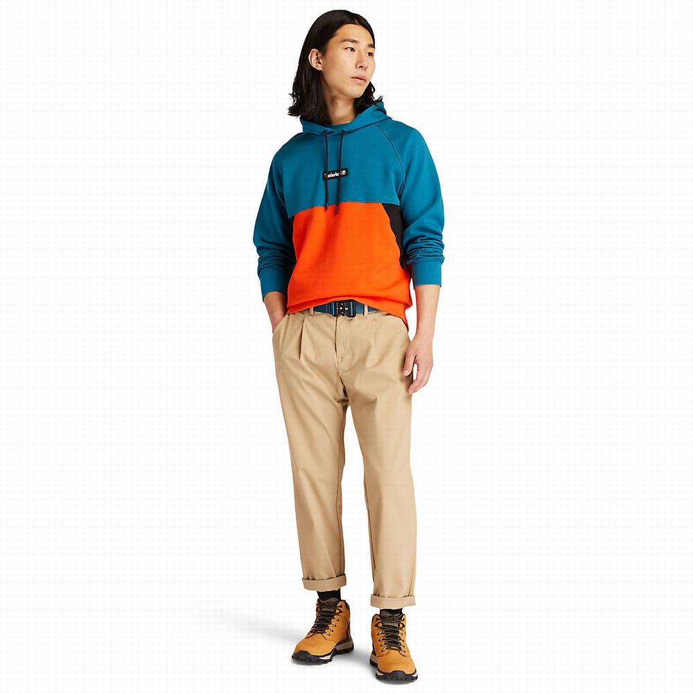 Pánské Mikiny S Kapucí Timberland Cut-and-sew Tyrkysové | TI98534-860