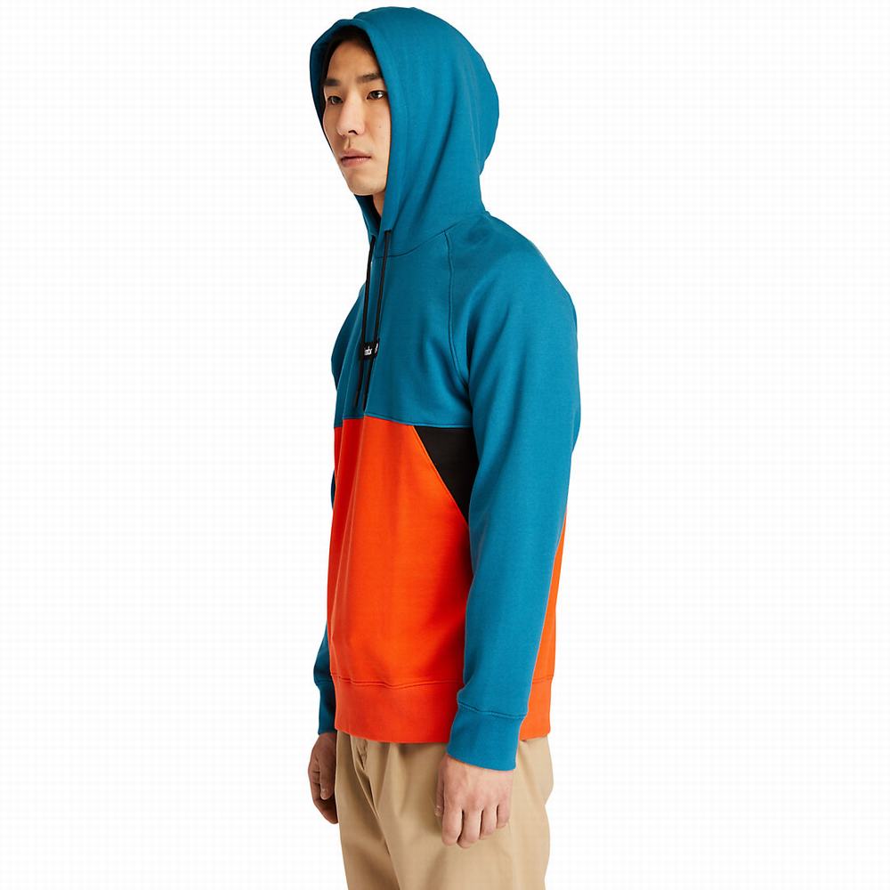 Pánské Mikiny S Kapucí Timberland Cut-and-sew Tyrkysové | TI98534-860