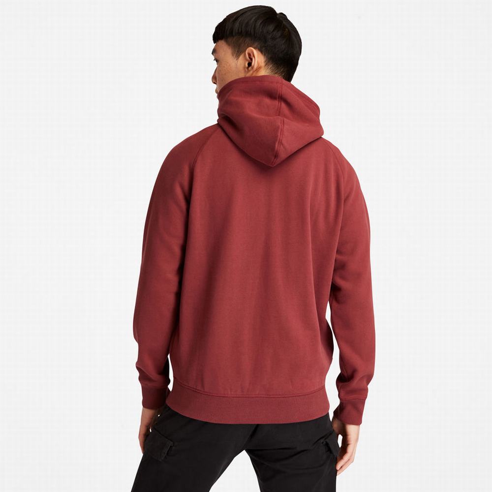 Pánské Mikiny S Kapucí Timberland Exeter River Zip Červené | TI06138-859