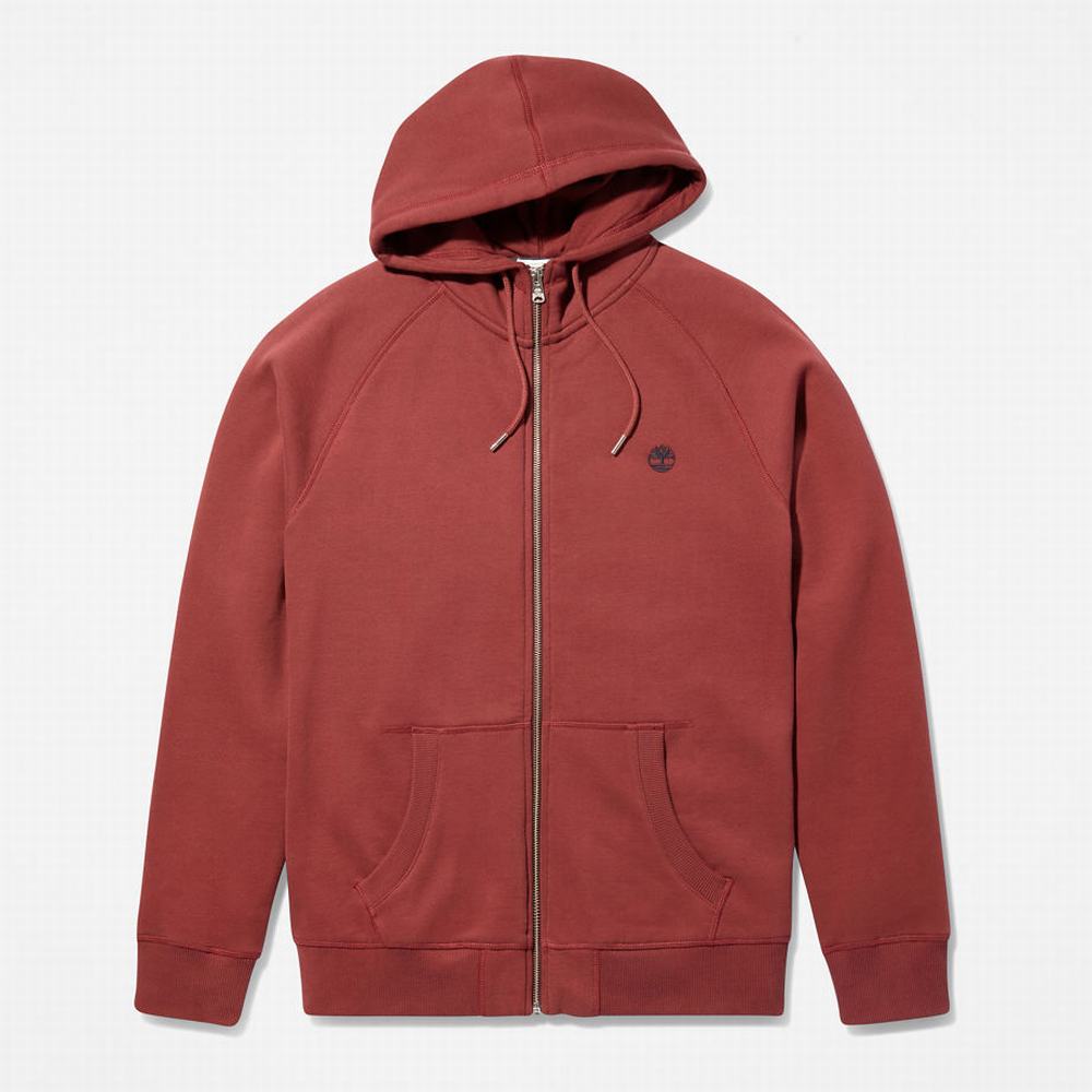 Pánské Mikiny S Kapucí Timberland Exeter River Zip Červené | TI06138-859