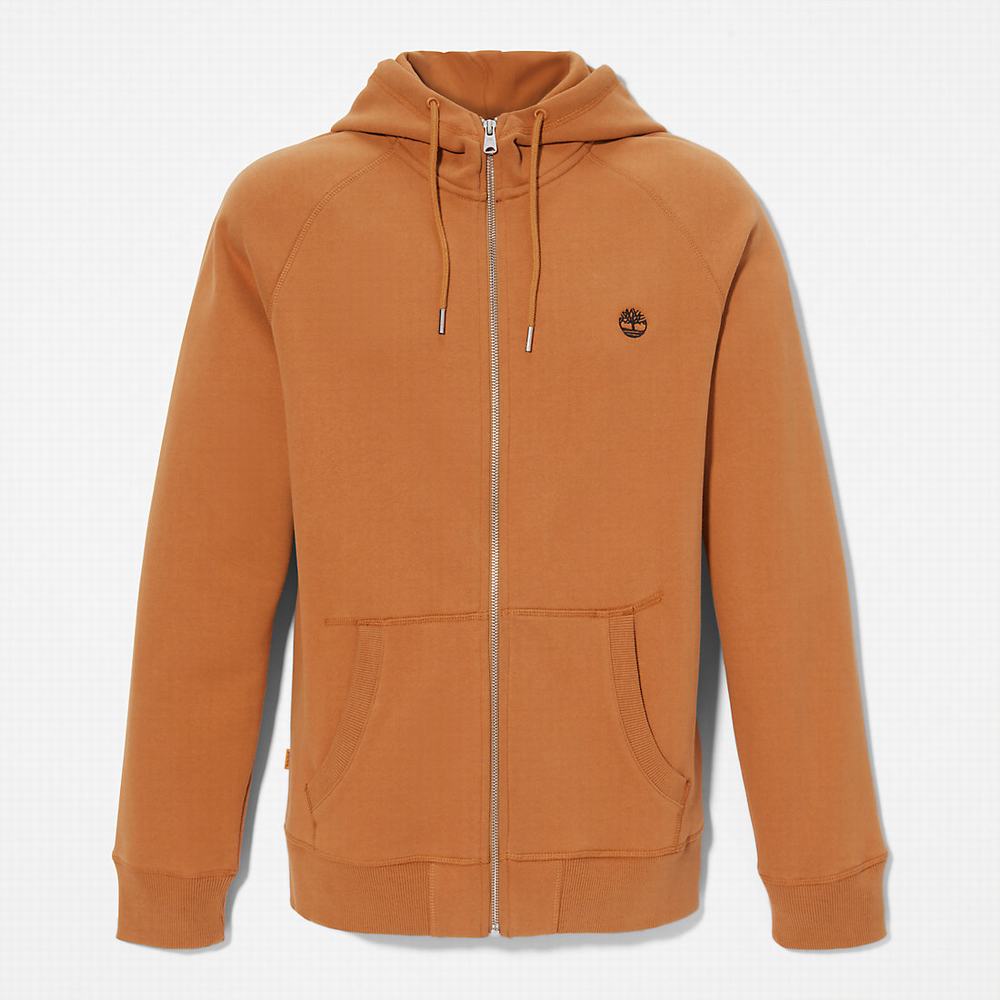 Pánské Mikiny S Kapucí Timberland Exeter River Zip-Front Fleece Světle Hnědé | TI58926-931