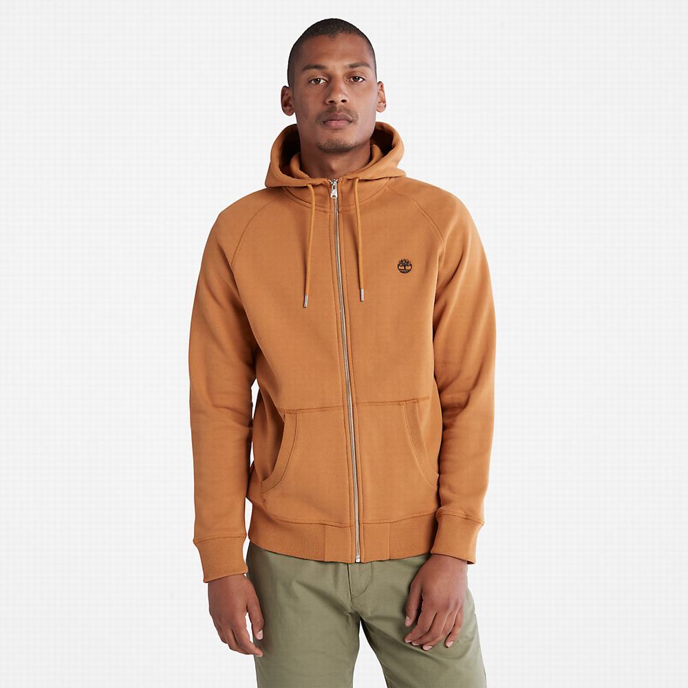 Pánské Mikiny S Kapucí Timberland Exeter River Zip-Front Fleece Světle Hnědé | TI58926-931