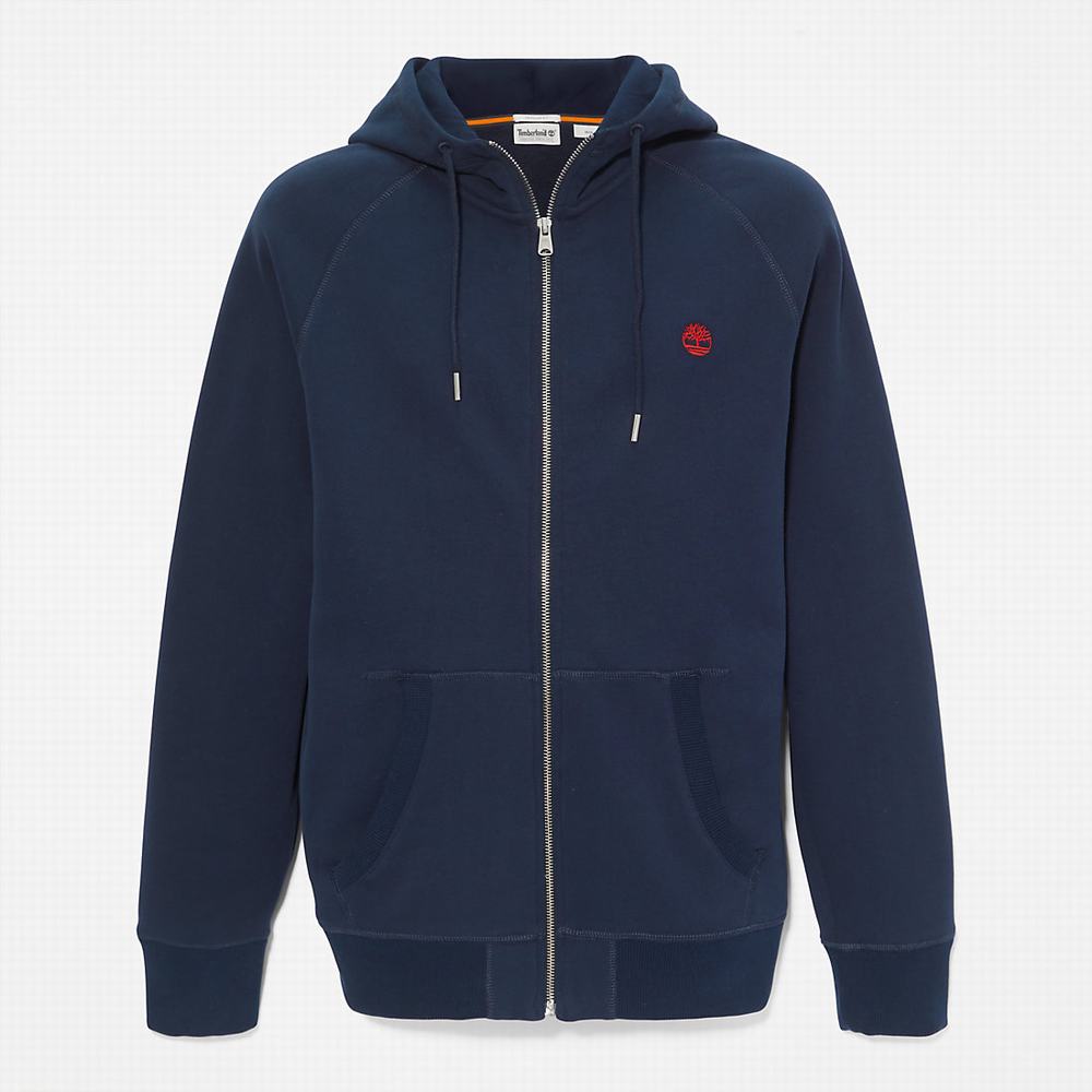Pánské Mikiny S Kapucí Timberland Exeter River Zip Tmavě Blankyt | TI83760-138
