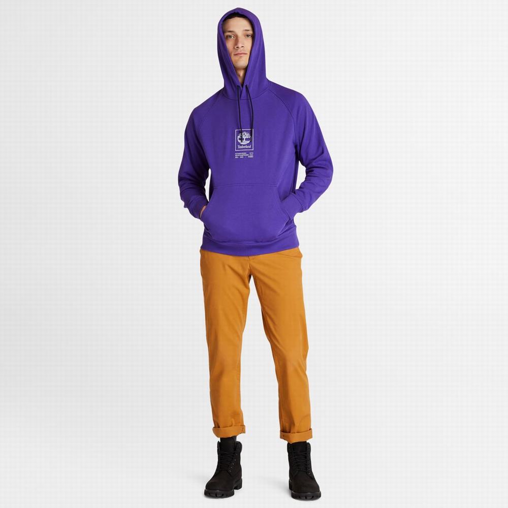 Pánské Mikiny S Kapucí Timberland Heavyweight Logo Tmavě Blankyt | TI83047-503