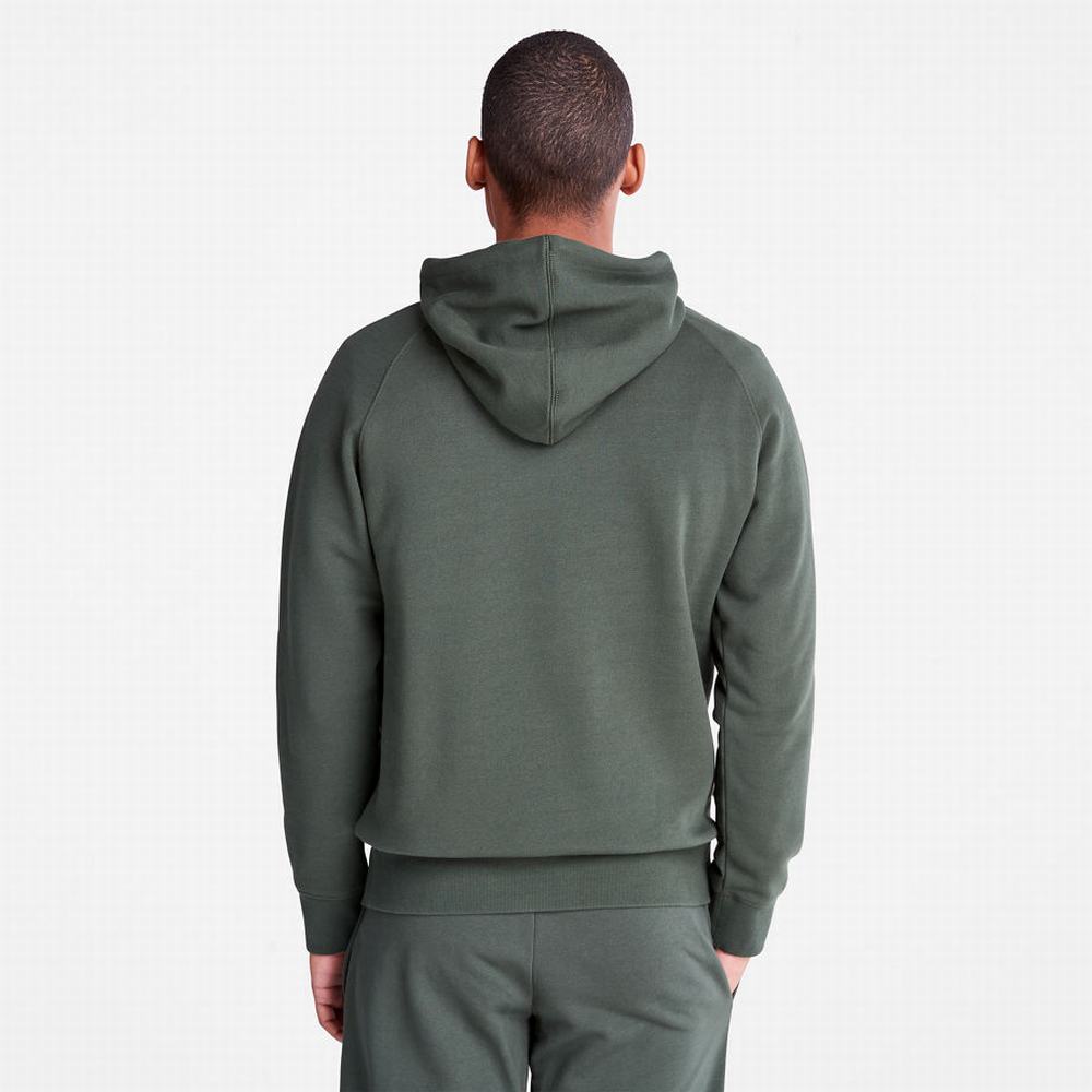 Pánské Mikiny S Kapucí Timberland Heritage Logo Tmavě Zelene | TI08759-604
