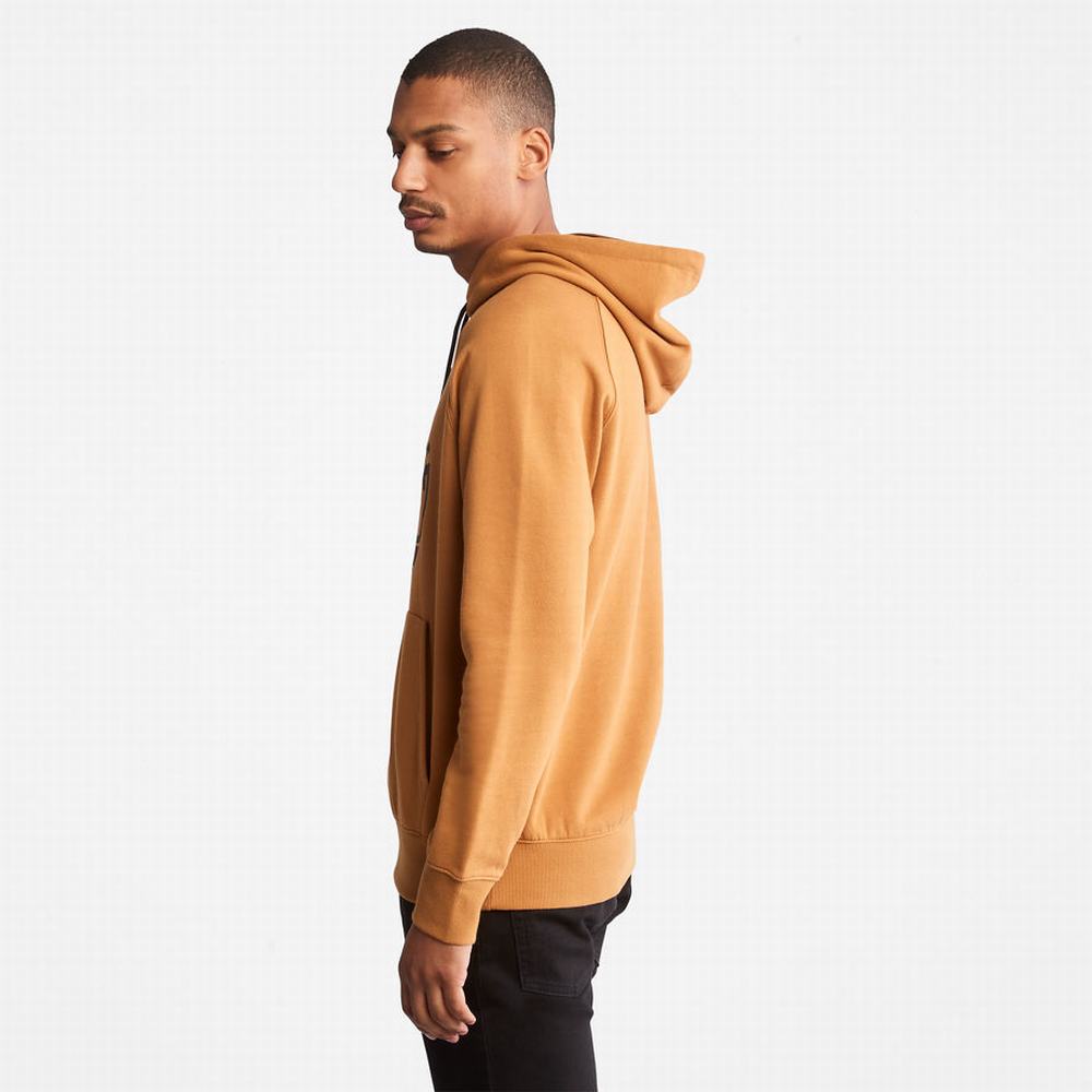 Pánské Mikiny S Kapucí Timberland Heritage Logo Žluté | TI38761-285
