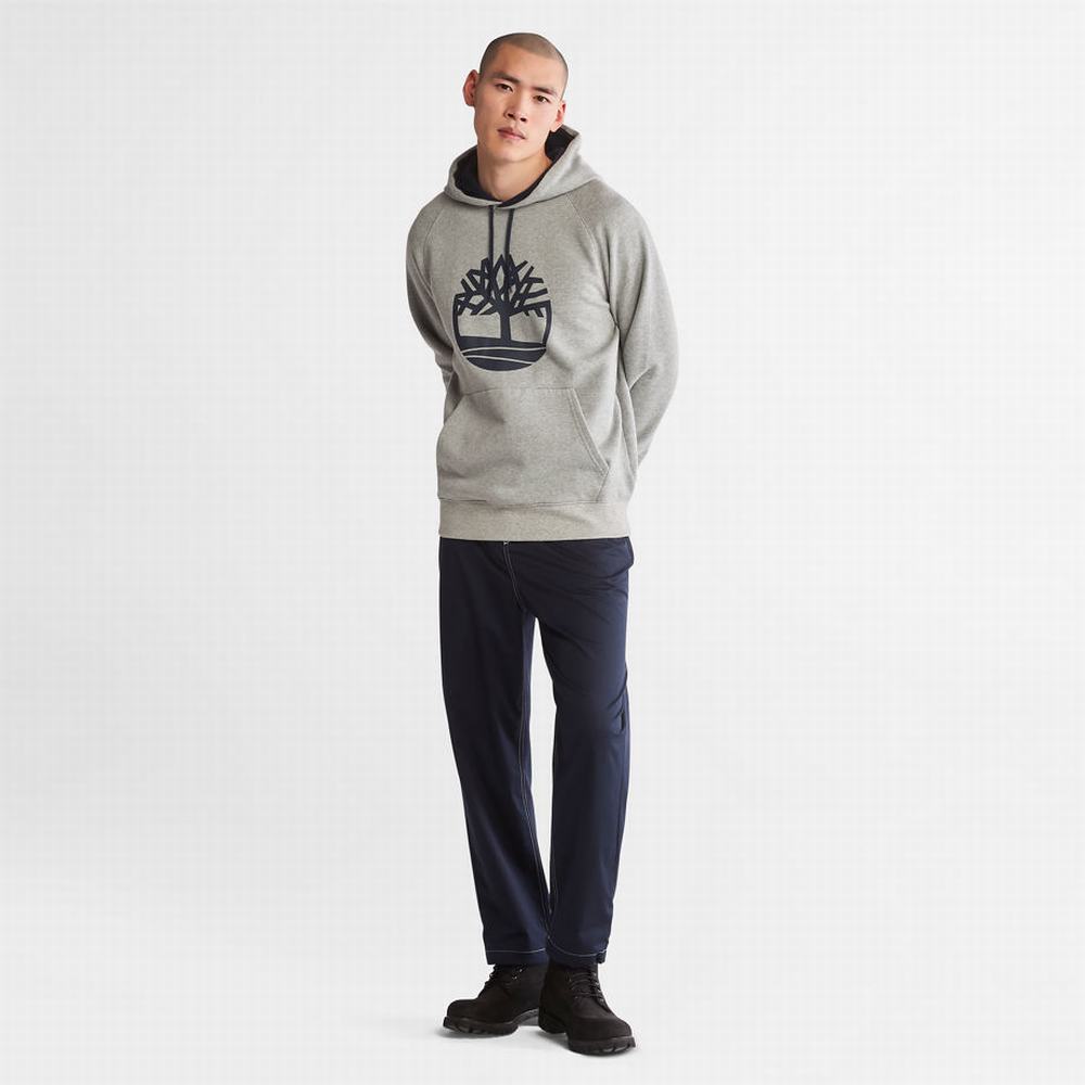 Pánské Mikiny S Kapucí Timberland Heritage Logo Šedé | TI74821-728