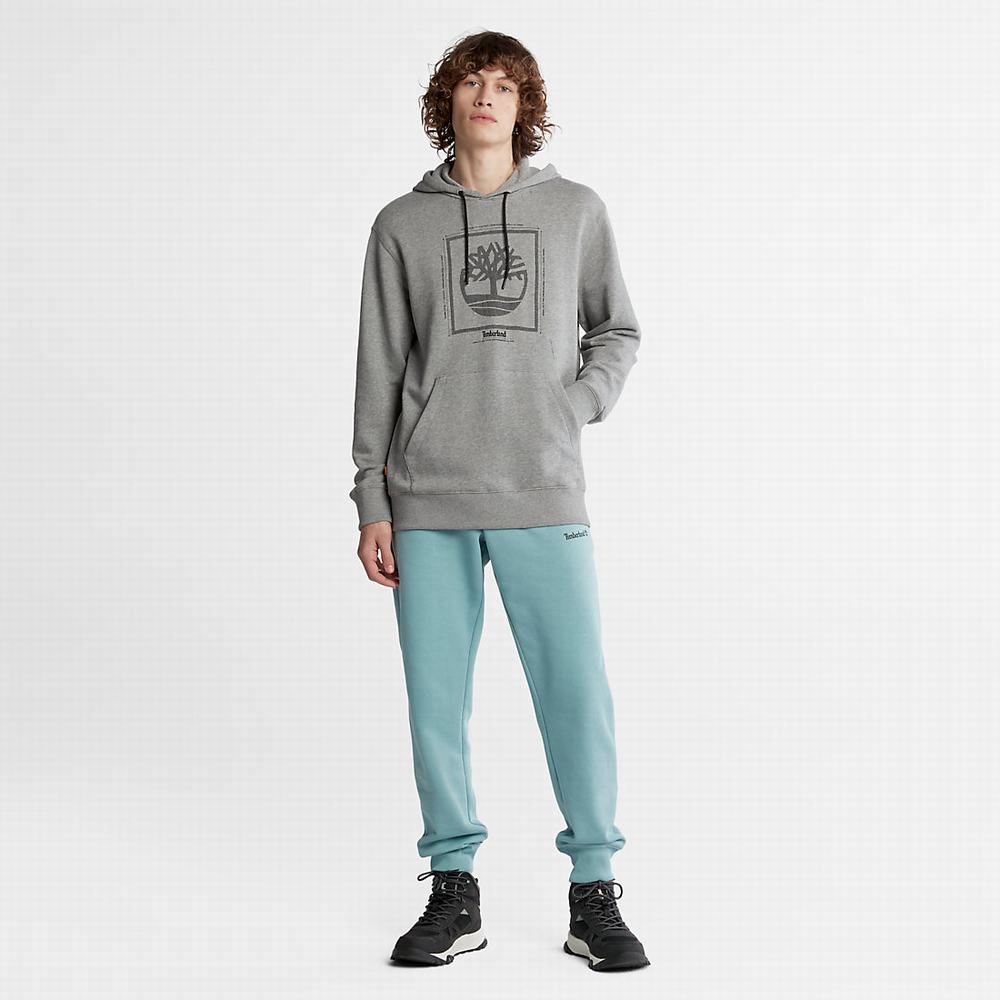 Pánské Mikiny S Kapucí Timberland Logo Šedé | TI07652-985