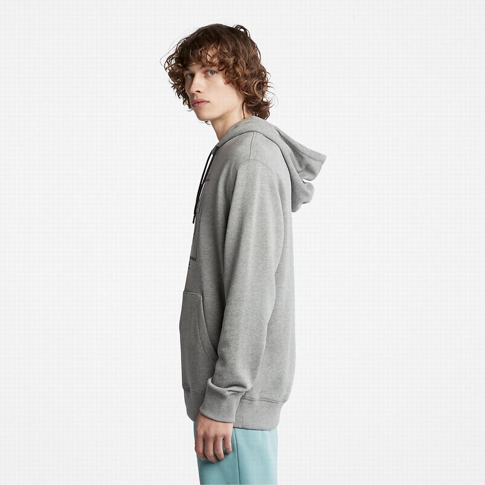 Pánské Mikiny S Kapucí Timberland Logo Šedé | TI07652-985