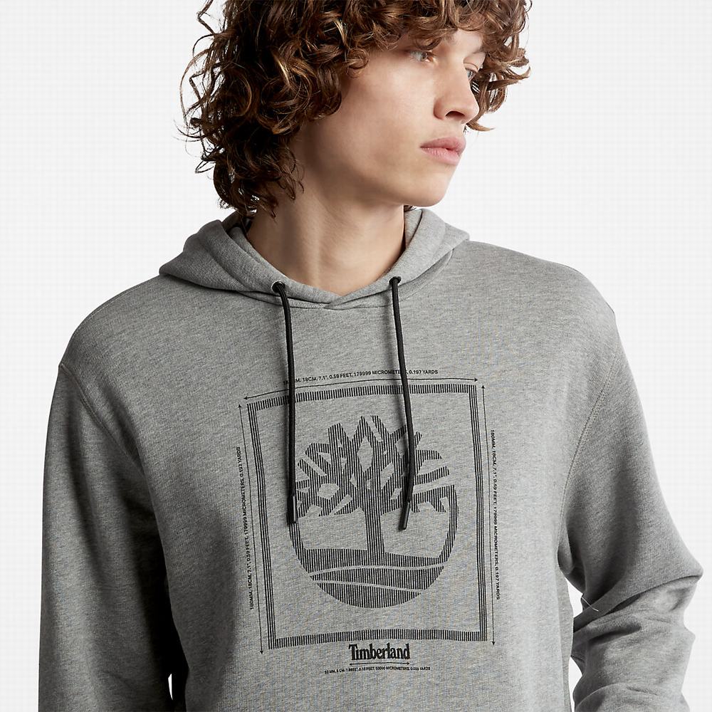 Pánské Mikiny S Kapucí Timberland Logo Šedé | TI07652-985