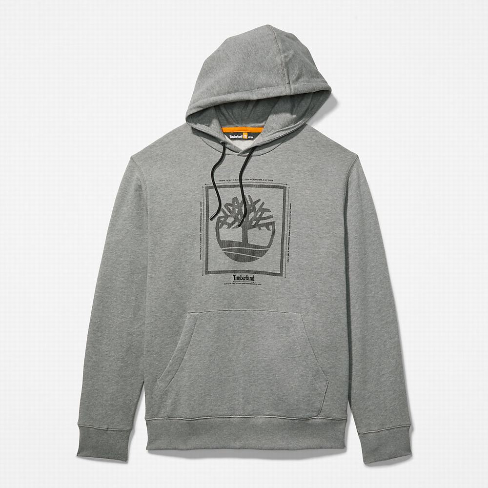 Pánské Mikiny S Kapucí Timberland Logo Šedé | TI07652-985