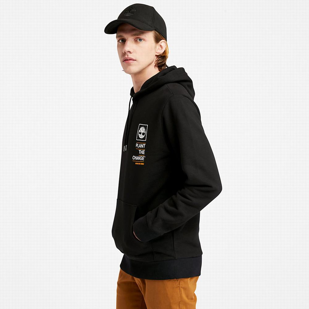 Pánské Mikiny S Kapucí Timberland Nature Needs Heroes™ Graphic Černé | TI75924-257