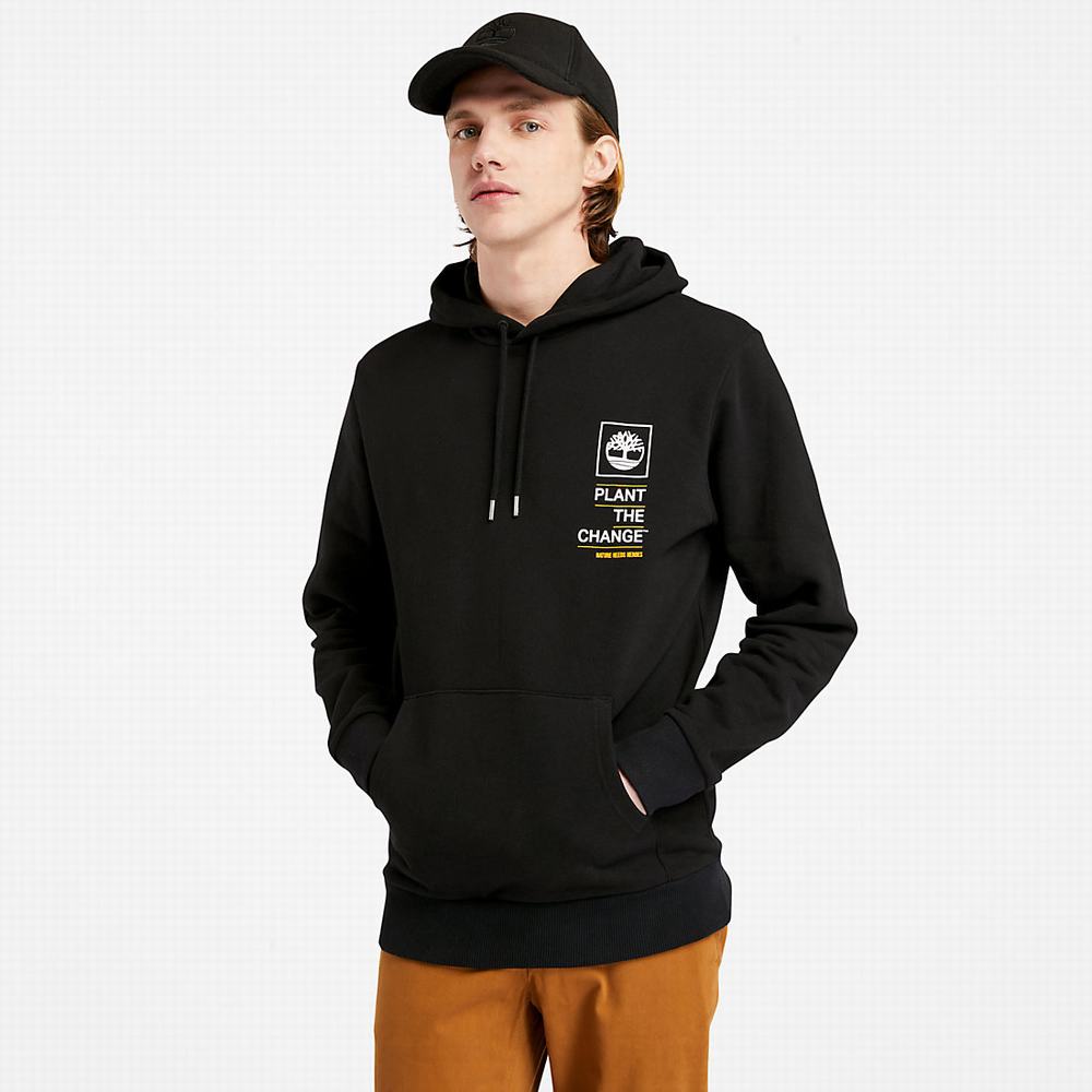 Pánské Mikiny S Kapucí Timberland Nature Needs Heroes™ Graphic Černé | TI75924-257
