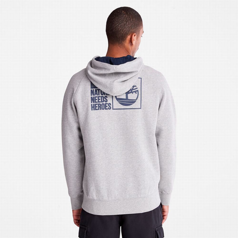 Pánské Mikiny S Kapucí Timberland Nature Needs Heroes™ Šedé | TI90387-354
