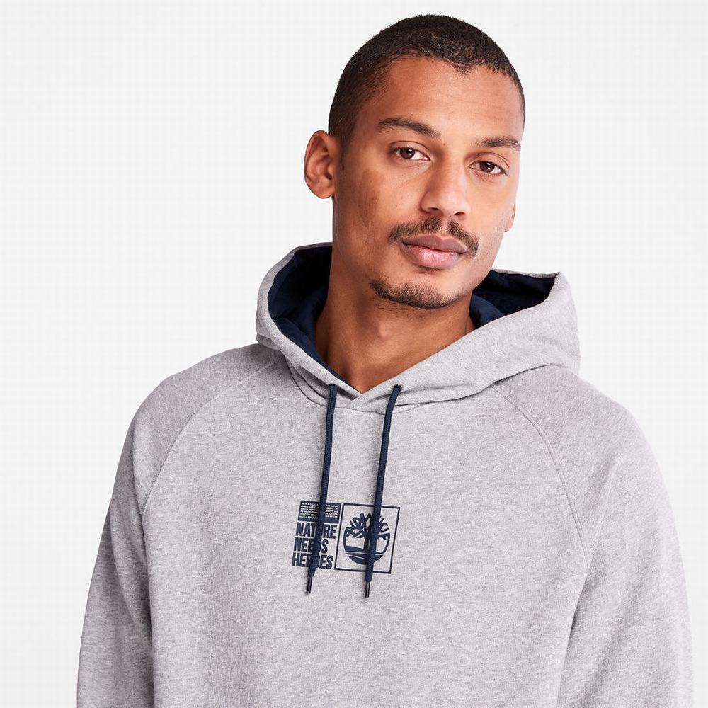 Pánské Mikiny S Kapucí Timberland Nature Needs Heroes™ Šedé | TI90387-354