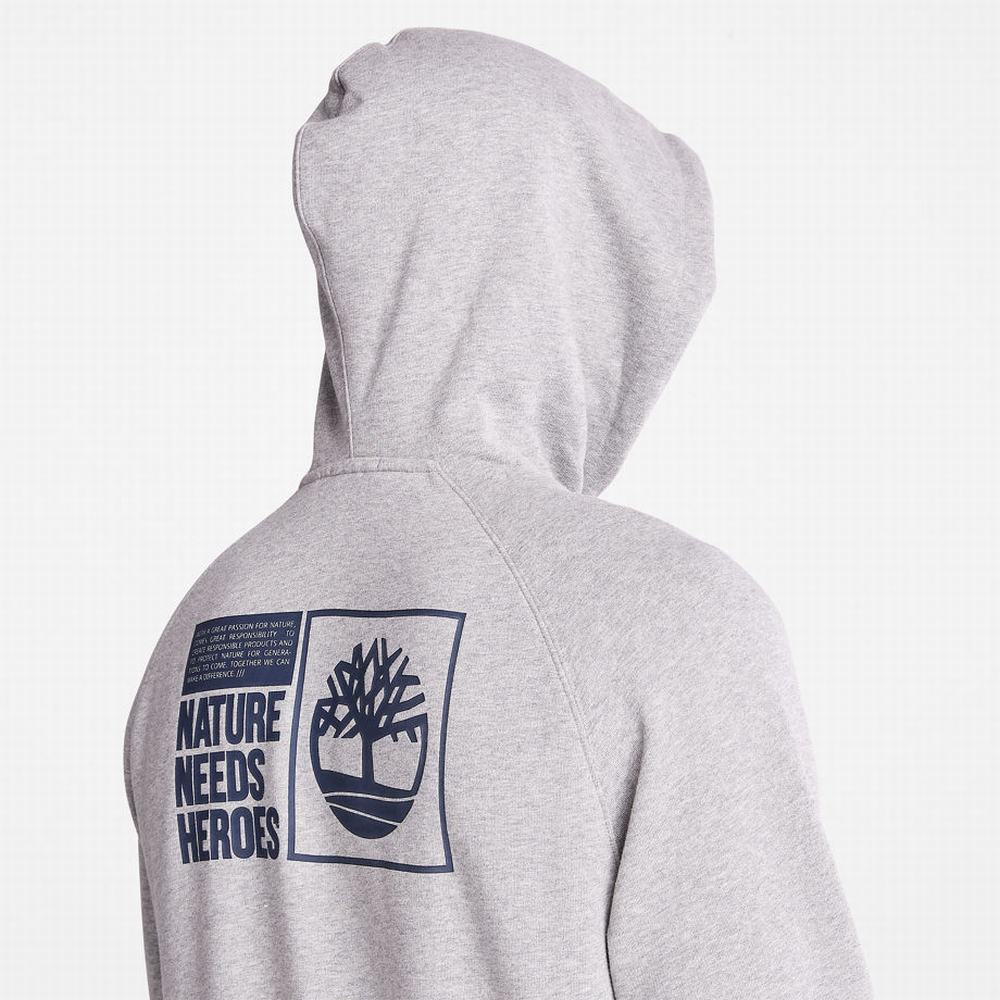 Pánské Mikiny S Kapucí Timberland Nature Needs Heroes™ Šedé | TI90387-354