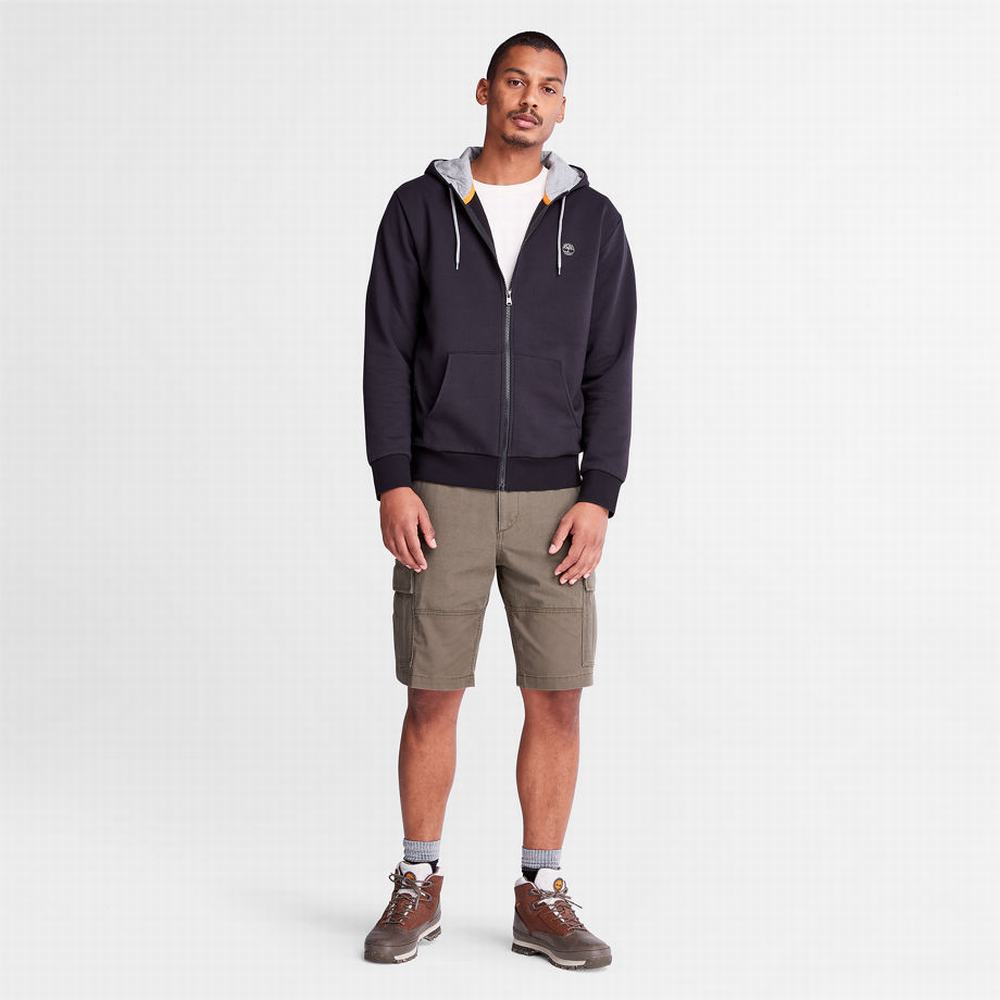 Pánské Mikiny S Kapucí Timberland Oyster River Zip Černé | TI51679-561