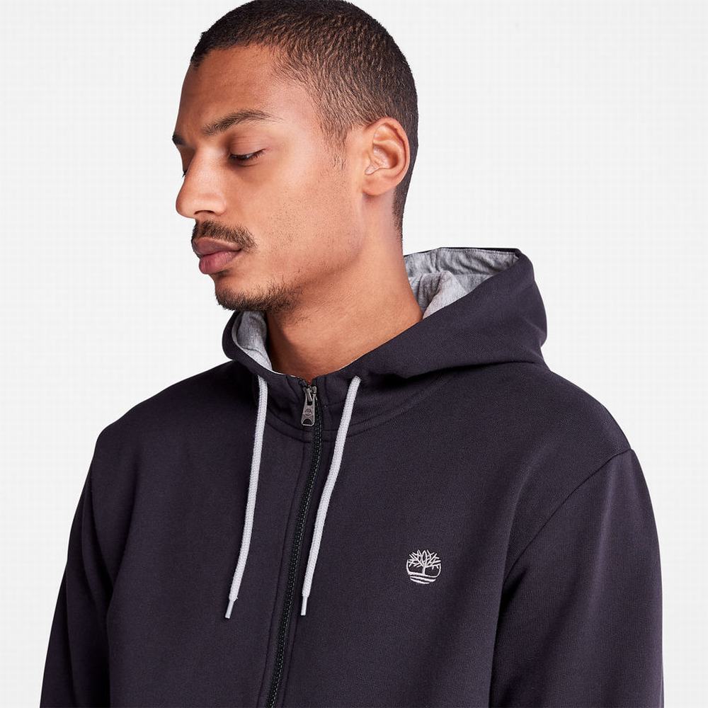 Pánské Mikiny S Kapucí Timberland Oyster River Zip Černé | TI51679-561