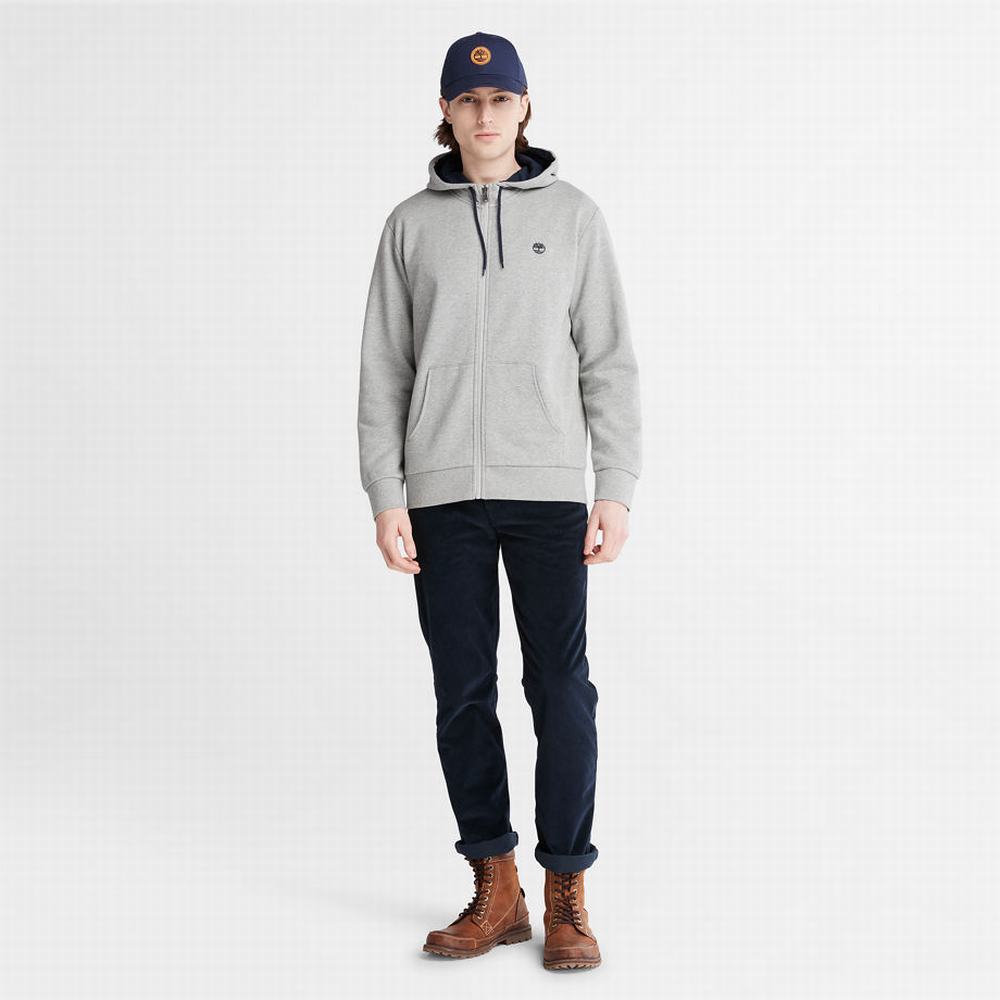 Pánské Mikiny S Kapucí Timberland Oyster River Zip Šedé | TI80356-189