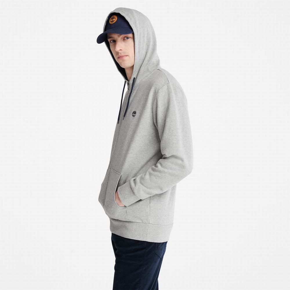 Pánské Mikiny S Kapucí Timberland Oyster River Zip Šedé | TI80356-189